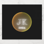 Étiquette de bouteille de bière orange (Étiquettes simples)