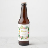 Étiquette de bouteille de bière tropicale pour la  (Devant)