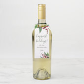 Étiquette de bouteille de branches de houx (Sur bouteille)
