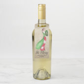 étiquette de bouteille de cadeau de dîner Joyeux (Sur bouteille)