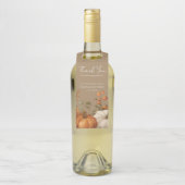 Étiquette de bouteille de caramel floral atténué p (Sur bouteille)