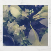 étiquette de bouteille de champagne à fleurs sombr (Étiquettes simples)