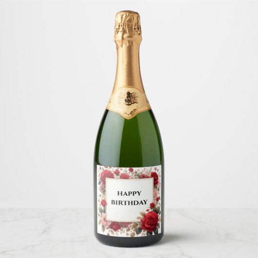 étiquette de bouteille de champagne avec cadre de (Devant)
