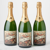 étiquette de bouteille de champagne champ de fleur (Bouteilles)
