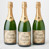 étiquette de bouteille de champagne d'anniversaire (Bouteilles)