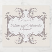 Étiquette de bouteille de champagne de mariage bar (Étiquettes simples)