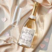 Étiquette de bouteille de champagne de mariage bar