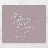 Étiquette de bouteille de champagne de mariage lil (Étiquettes simples)