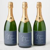 Étiquette de Bouteille de Champagne de Mariage Nav (Bouteilles)