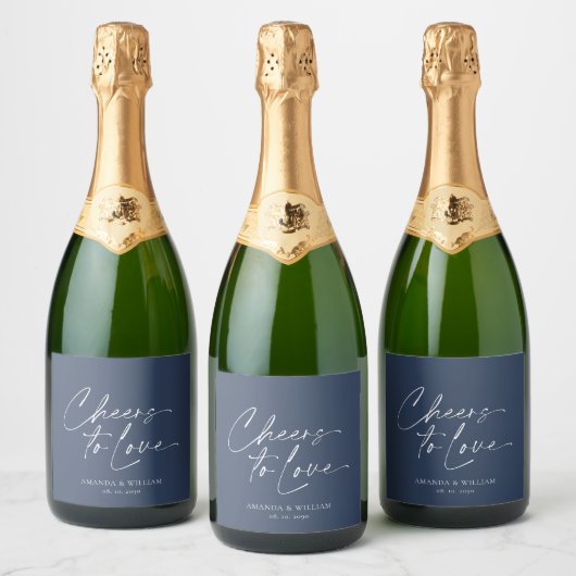 Étiquette de Bouteille de Champagne de Mariage Nav (Bouteilles)