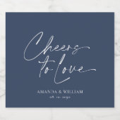 Étiquette de Bouteille de Champagne de Mariage Nav (Étiquettes simples)