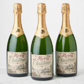 étiquette de bouteille de champagne de Noël de sty (Bouteilles)