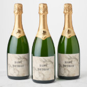 étiquette de bouteille de champagne en marbre vint (Bouteilles)