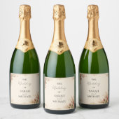 étiquette de bouteille de champagne jardin de rose (Bouteilles)