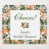 Étiquette de bouteille de champagne Orange Main Sq (Étiquettes simples)