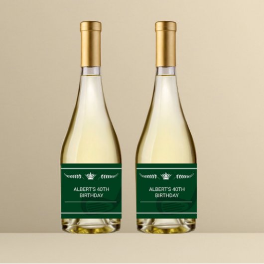 Étiquette de bouteille de champagne pour anniversa