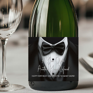 Étiquette de bouteille de champagne pour homme en