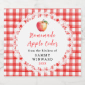 Étiquette de Bouteille de Cidre de Pomme Maison (Étiquettes simples)