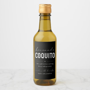 Étiquette de bouteille de Coquito fait maison