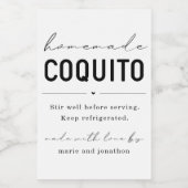 Étiquette de bouteille de coquito fait maison (Étiquettes simples)