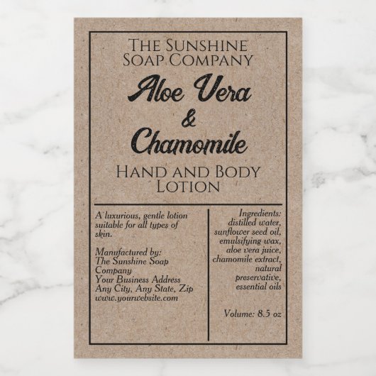 Étiquette de bouteille de cosmétique imperméable d (Étiquettes simples)