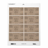 Étiquette de bouteille de cosmétiques à l'aspect m (Feuille entière)