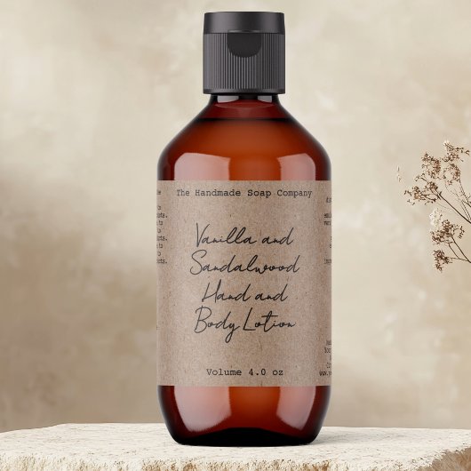 Étiquette de bouteille de cosmétiques à l'aspect m