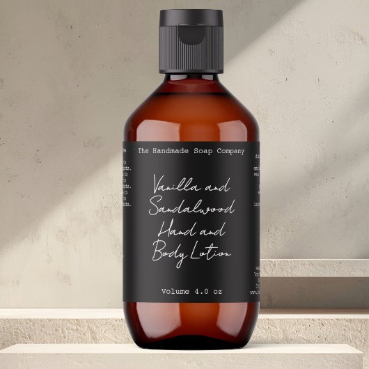 Étiquette de bouteille de cosmétiques à l'aspect m