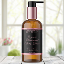Étiquette de bouteille de cosmétiques à motif noir