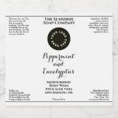 Étiquette de bouteille de cosmétiques blanche étan (Étiquettes simples)