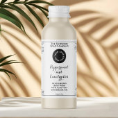Étiquette de bouteille de cosmétiques blanche étan