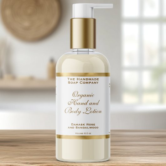 Étiquette de bouteille de cosmétiques en blanc et