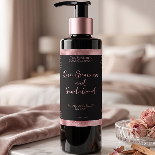 Étiquette de bouteille de cosmétiques en faux papi