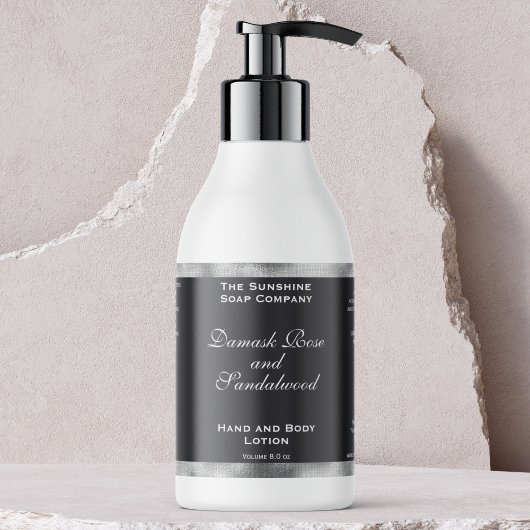 Étiquette de bouteille de cosmétiques en feuille m