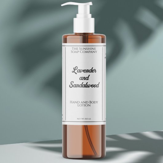 Étiquette de bouteille de cosmétiques étanche blan
