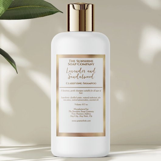 Étiquette de bouteille de cosmétiques étanche blan