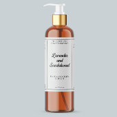 Étiquette de bouteille de cosmétiques étanche blan