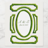 Étiquette de bouteille de couverture de jardin aqu (Étiquettes simples)