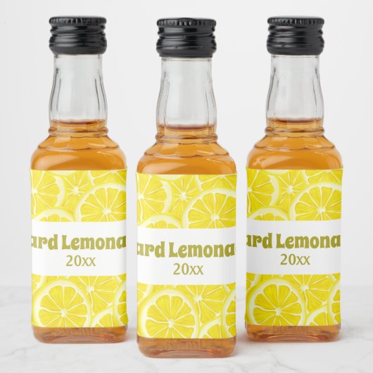 Étiquette de bouteille de design citrons tranchés (Bouteilles)