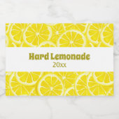 Étiquette de bouteille de design citrons tranchés (Étiquettes simples)