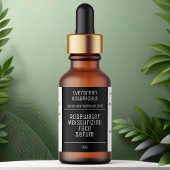 étiquette de bouteille de dropper moderne blanc et