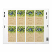 Étiquette de bouteille de gin Sloe (Feuille entière)