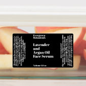 Étiquette de bouteille de gouttelette noire étanch (Apposé)