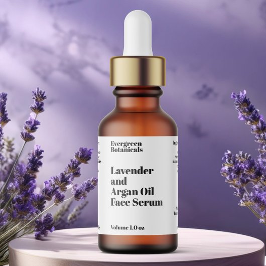 Étiquette de bouteille de gouttelettes de cosmétiq