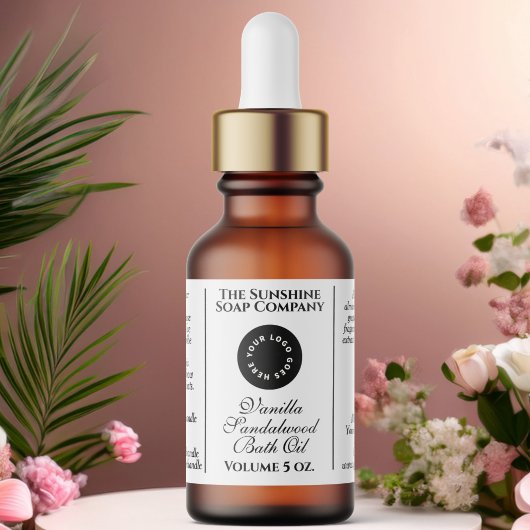 Étiquette de bouteille de gouttelettes de cosmétiq