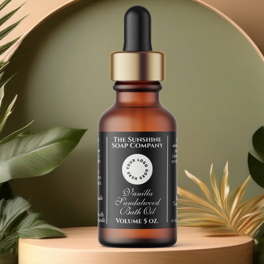 Étiquette de bouteille de gouttelettes de cosmétiq