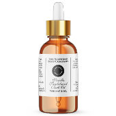 Étiquette de bouteille de gouttelettes de cosmétiq