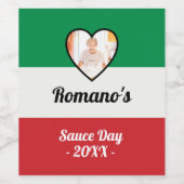 Étiquette de bouteille de la journée de la Sauce f (Étiquettes simples)