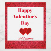 Étiquette de bouteille de la Saint-Valentin person (Étiquettes simples)