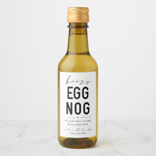 Étiquette de bouteille de lait de poule alcoolisé